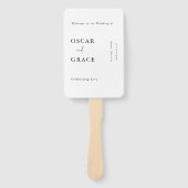 Moderne, einfache Minimalistische Typografie-Hochz Fächer (Vorderseite)