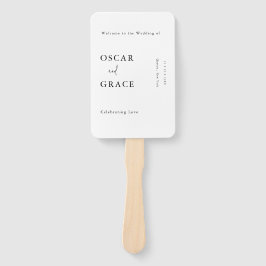 Moderne, einfache Minimalistische Typografie-Hochz Fächer