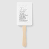 Moderne, einfache Minimalistische Typografie-Hochz Fächer (Rückseite)