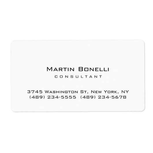 Moderne, einfache Minimalistische Unternehmenskart (Vorne)