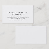 Moderne, einfache Minimalistische Unternehmenskart Visitenkarte (Vorne/Hinten)