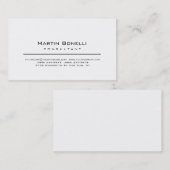 Moderne, einfache Minimalistische Unternehmenskart Visitenkarte (Vorne/Hinten)