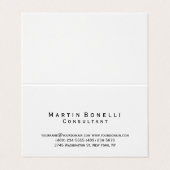 Moderne, einfache Minimalistische Unternehmenskart Visitenkarten (Außenseite Aufgefaltet)