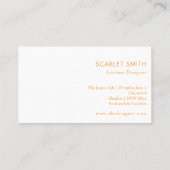 Moderne, einfache, minimalistische Visitenkarte (Rückseite)