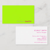 Moderne, einfache, minimalistische Visitenkarte (Vorne/Hinten)