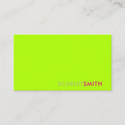 Moderne, einfache, minimalistische Visitenkarte (Vorderseite)