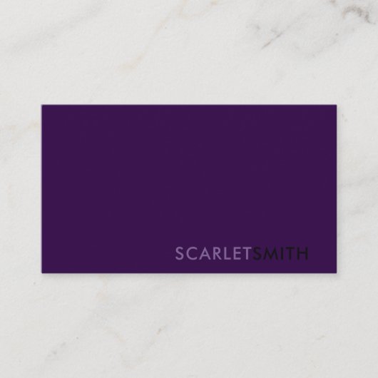 Moderne, einfache, minimalistische Visitenkarte (Vorderseite)