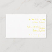 Moderne, einfache, minimalistische Visitenkarte (Rückseite)