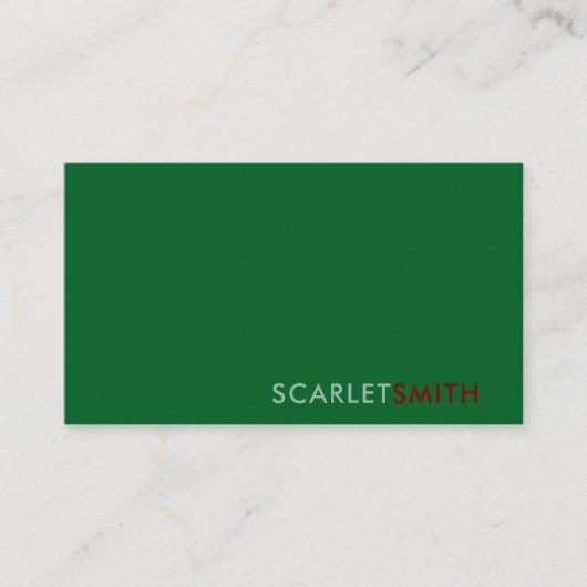 Moderne, einfache, minimalistische Visitenkarte (Vorderseite)