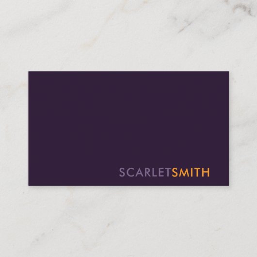 Moderne, einfache, minimalistische Visitenkarte (Vorderseite)