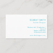 Moderne, einfache, minimalistische Visitenkarte (Rückseite)