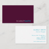 Moderne, einfache, minimalistische Visitenkarte (Vorne/Hinten)