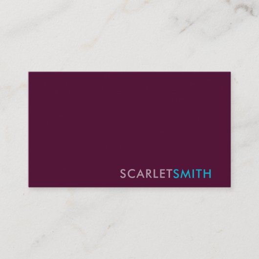 Moderne, einfache, minimalistische Visitenkarte (Vorderseite)