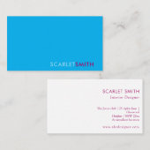 Moderne, einfache, minimalistische Visitenkarte (Vorne/Hinten)