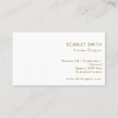 Moderne, einfache, minimalistische Visitenkarte (Rückseite)