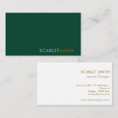 Moderne, einfache, minimalistische Visitenkarte (Vorne/Hinten)