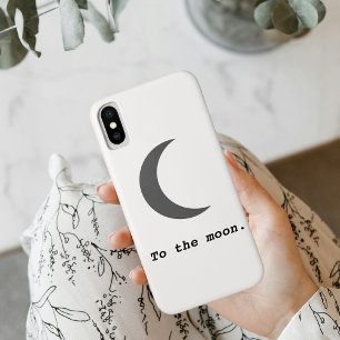 Moderne einfache Mond-Zitat Case-Mate iPhone Hülle