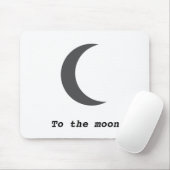 Moderne einfache Mond-Zitat Mousepad (Mit Mouse)