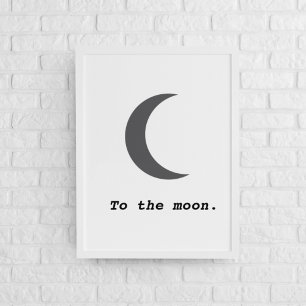 Moderne einfache Mond-Zitat Poster