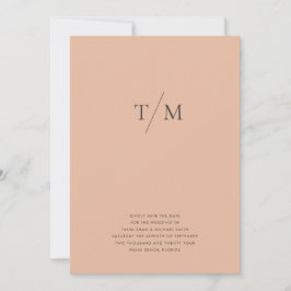 Moderne, einfache Monogram Blush Mix & Match Weddi Save The Date
