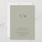 Moderne einfache Monogram Sage Mix & Match Wedding Einladung (Vorderseite)