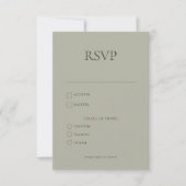 Moderne einfache Monogram Sage Mix & Match Wedding RSVP Karte (Vorderseite)