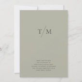Moderne einfache Monogram Sage Mix & Match Wedding Save The Date (Vorderseite)