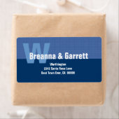 Moderne einfache Monogram Style Hues of Blue 03 (Insitu)