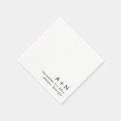 Moderne einfache Monogram Wedding Napkins Serviette (Ecke)