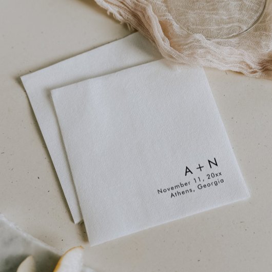 Moderne einfache Monogram Wedding Napkins Serviette