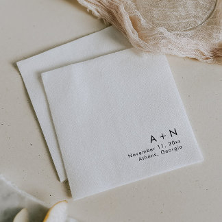 Moderne einfache Monogram Wedding Napkins Serviette