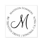 Moderne einfache Monogramm-Adresse Permastempel (Design)