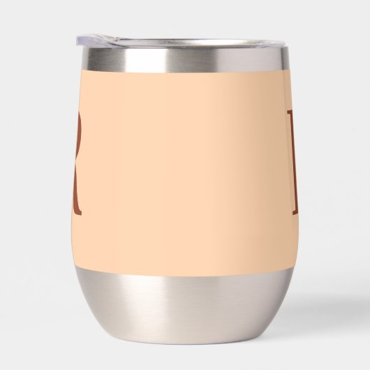 Moderne, einfache Monogramm-Beige (Rechts)