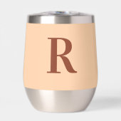 Moderne, einfache Monogramm-Beige (Vorderseite)