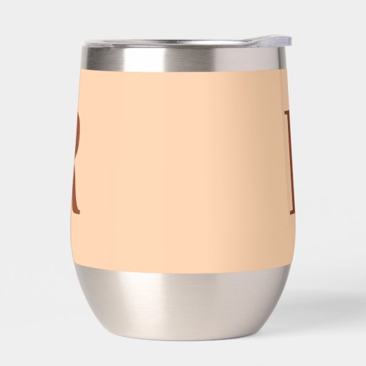 Moderne, einfache Monogramm-Beige (Links)