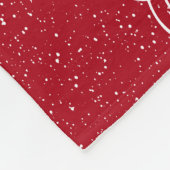 moderne, einfache monogramm elegante Rot Fleecedecke (Ecke)