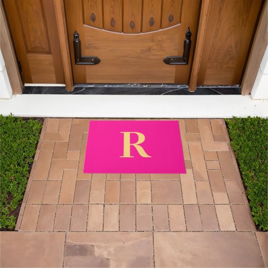 Moderne einfache Monogramm Fußmatte (Außenbereich)