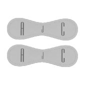 Moderne einfache Monogramm-Initialen Schwarz Grau Baseball (Paneele)