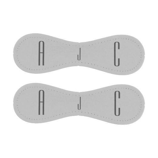 Moderne einfache Monogramm-Initialen Schwarz Grau Baseball (Paneele)