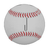 Moderne einfache Monogramm-Initialen Schwarz Grau Baseball (Vorderseite)