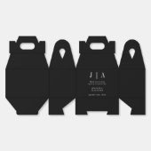 Moderne, einfache Monogramm mit schwarzem und weiß Geschenkschachtel (Ungeklappt)