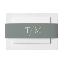 Moderne einfache Monogramm Moss Mix & Match Weddin Einladungsbanderole