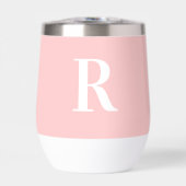 Moderne einfache Monogramm Rosa (Vorderseite)