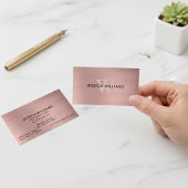 Moderne, einfache Monogramm-Rose Gold Visitenkarte