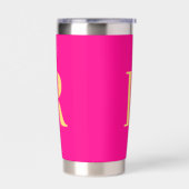 Moderne einfache Monogramm Thermobecher (Links)