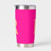 Moderne einfache Monogramm Thermobecher (Rechts)