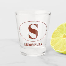 Moderne Einfache Monogramm-Trauzeugen - Hochzeitsg