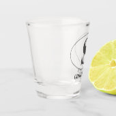 Moderne Einfache Monogramm-Trauzeugen - Hochzeitsg Schnapsglas (Links)