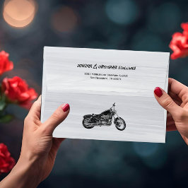 Moderne einfache Motorradfahrer Hochzeit