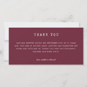 Moderne, einfache Multi-Foto-Geburtsankündigung Ankündigung (Rückseite)